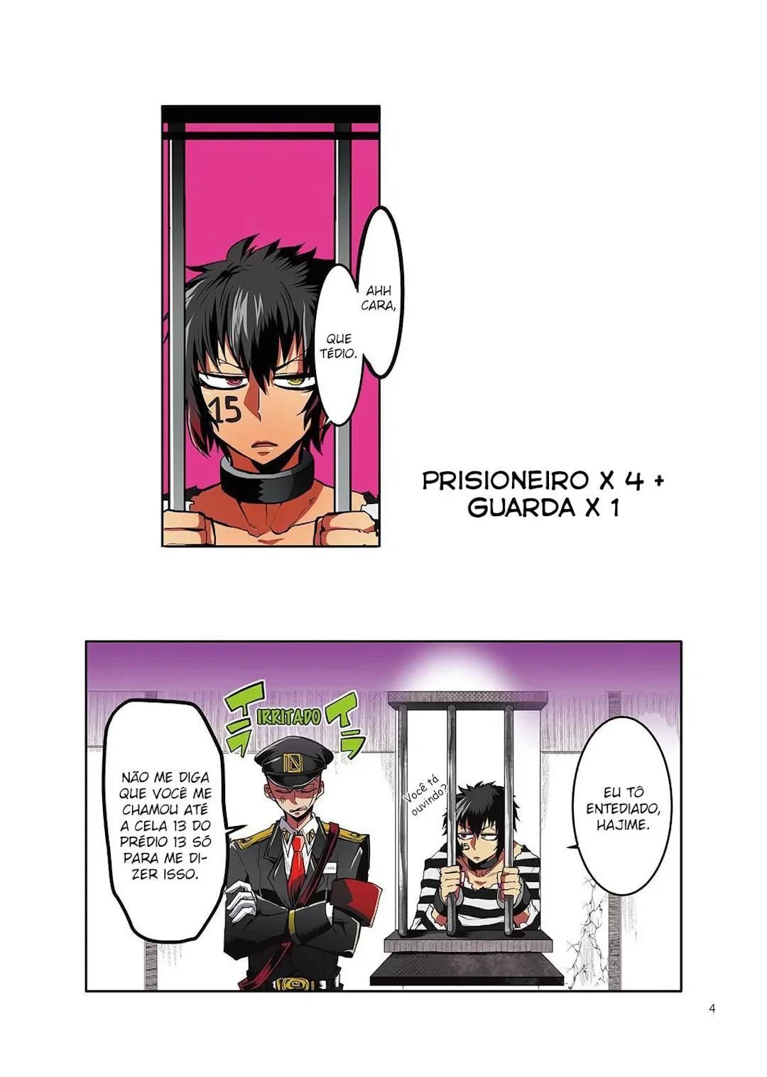 Nanbaka: A PrisÃ£o Mais Fera do Mundo capitulo 1 pagina 4