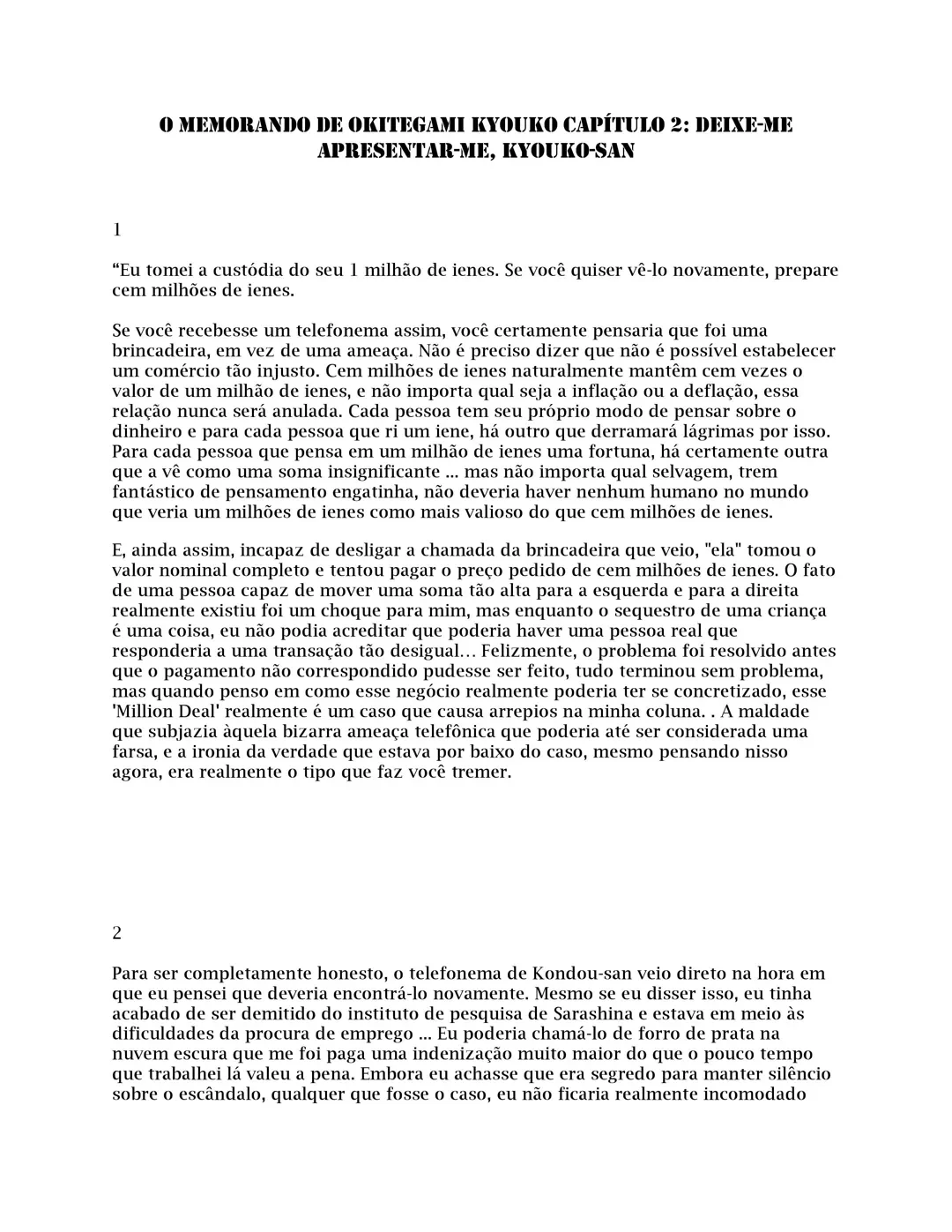 O Detetive Errante e a Detetive AmnÃ©sica capitulo 2 pagina 1