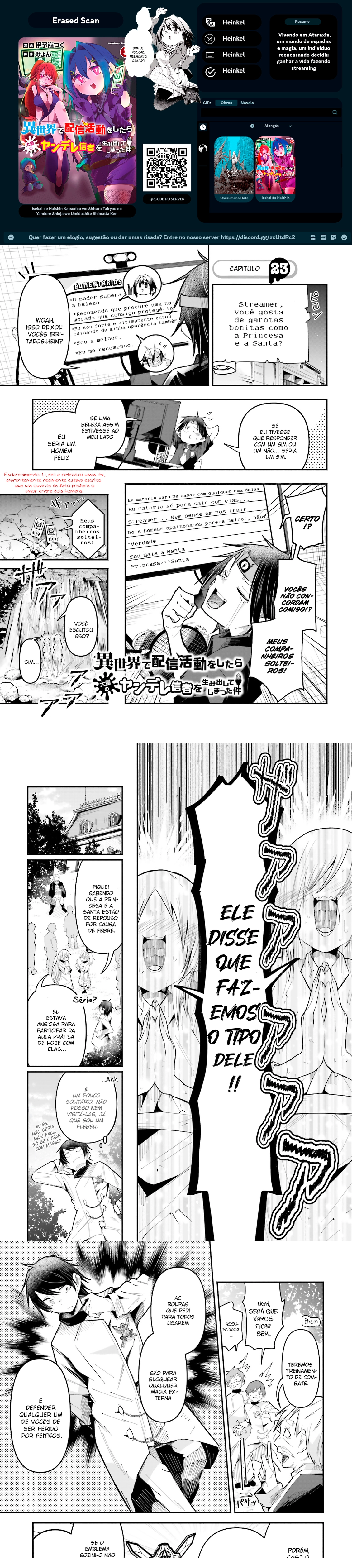 Isekai de Haishin Katsudou wo Shitara Tairyou no Yandere Shinja wo Umidashite Shimatta Ken capitulo 23 pagina 1